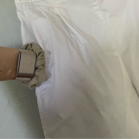 Liz Claiborne LizSport White Cotton Shorts Classic Tailored Deep Pockets 26" - Picture 2 of 5